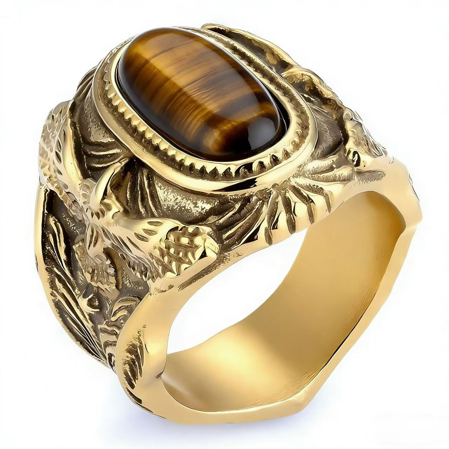 Eagle Turquoise Stainless Steel Ring