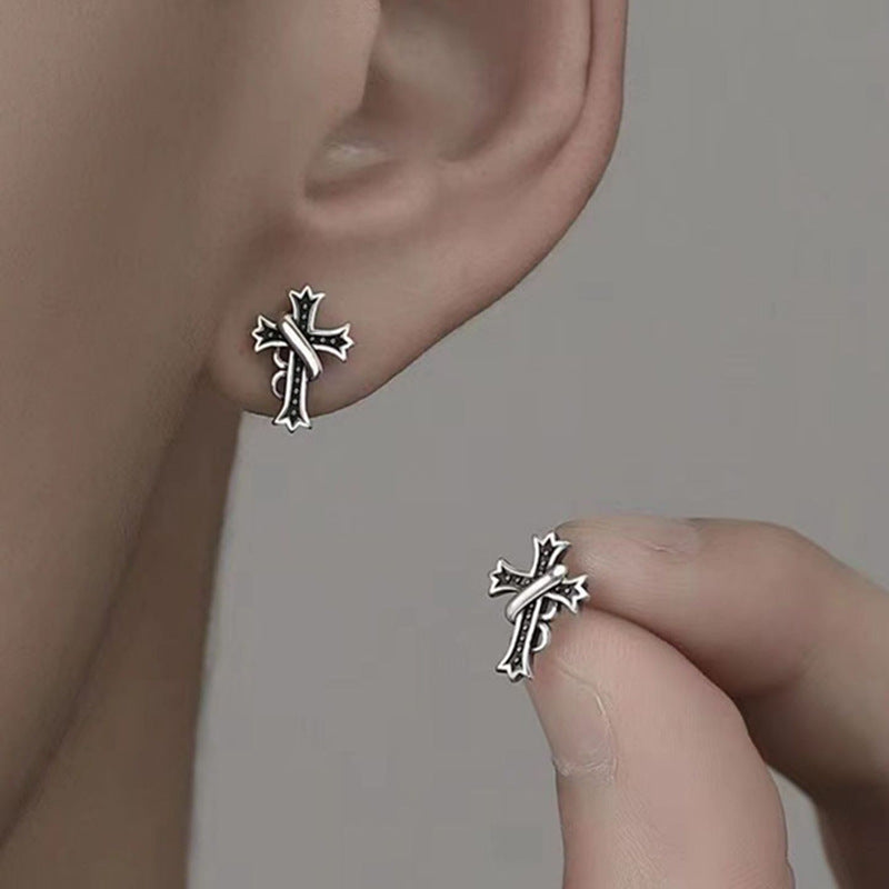 Vintage Cross Stud Earrings