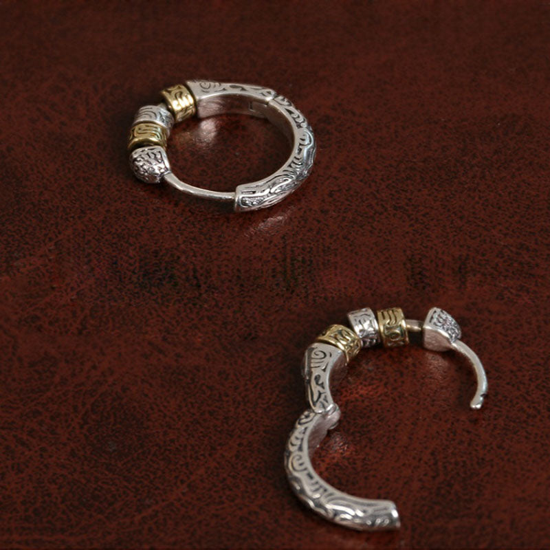 Two-Color Hoop Earrings