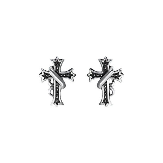 Vintage Cross Stud Earrings