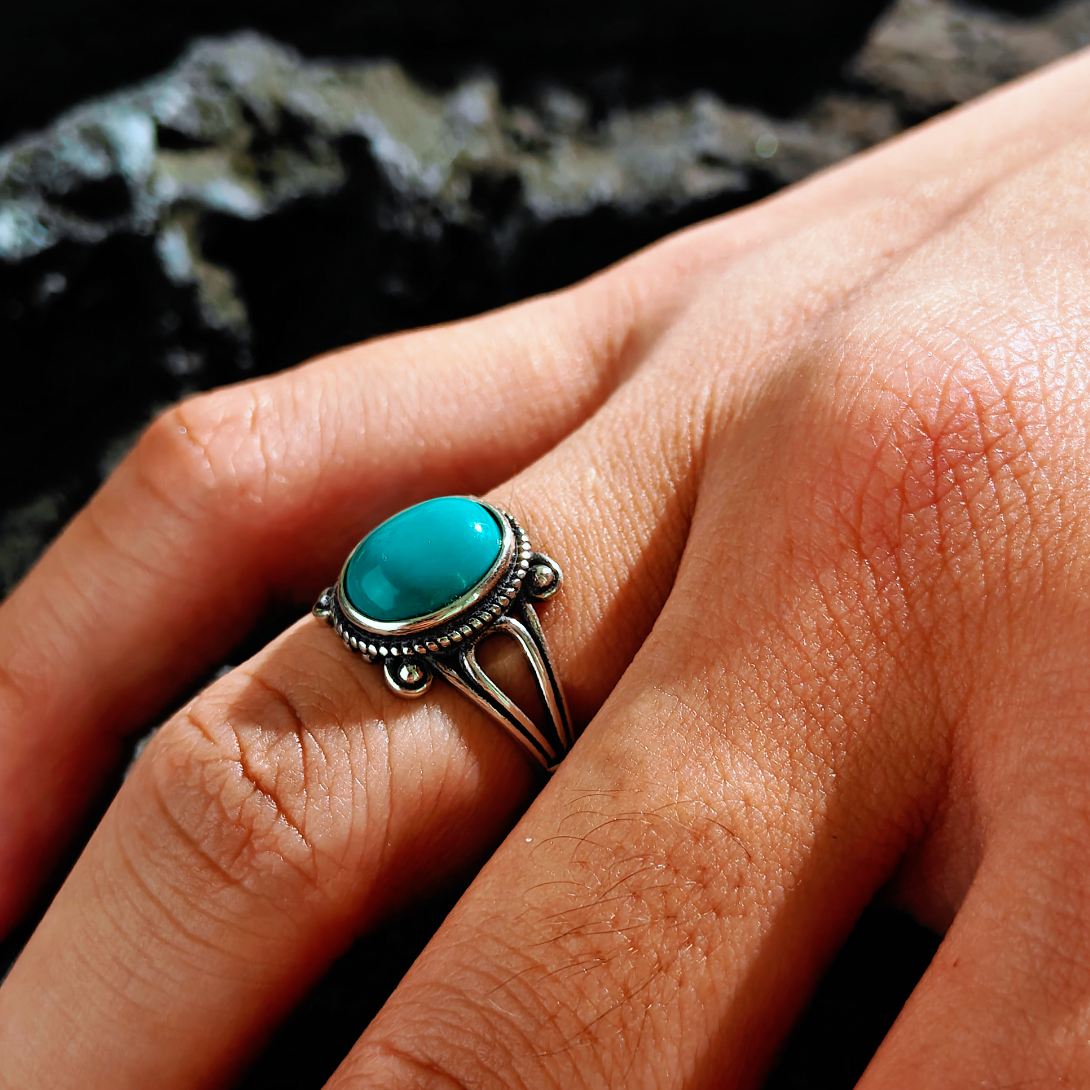 Bague en acier inoxydable en forme de corps 3D