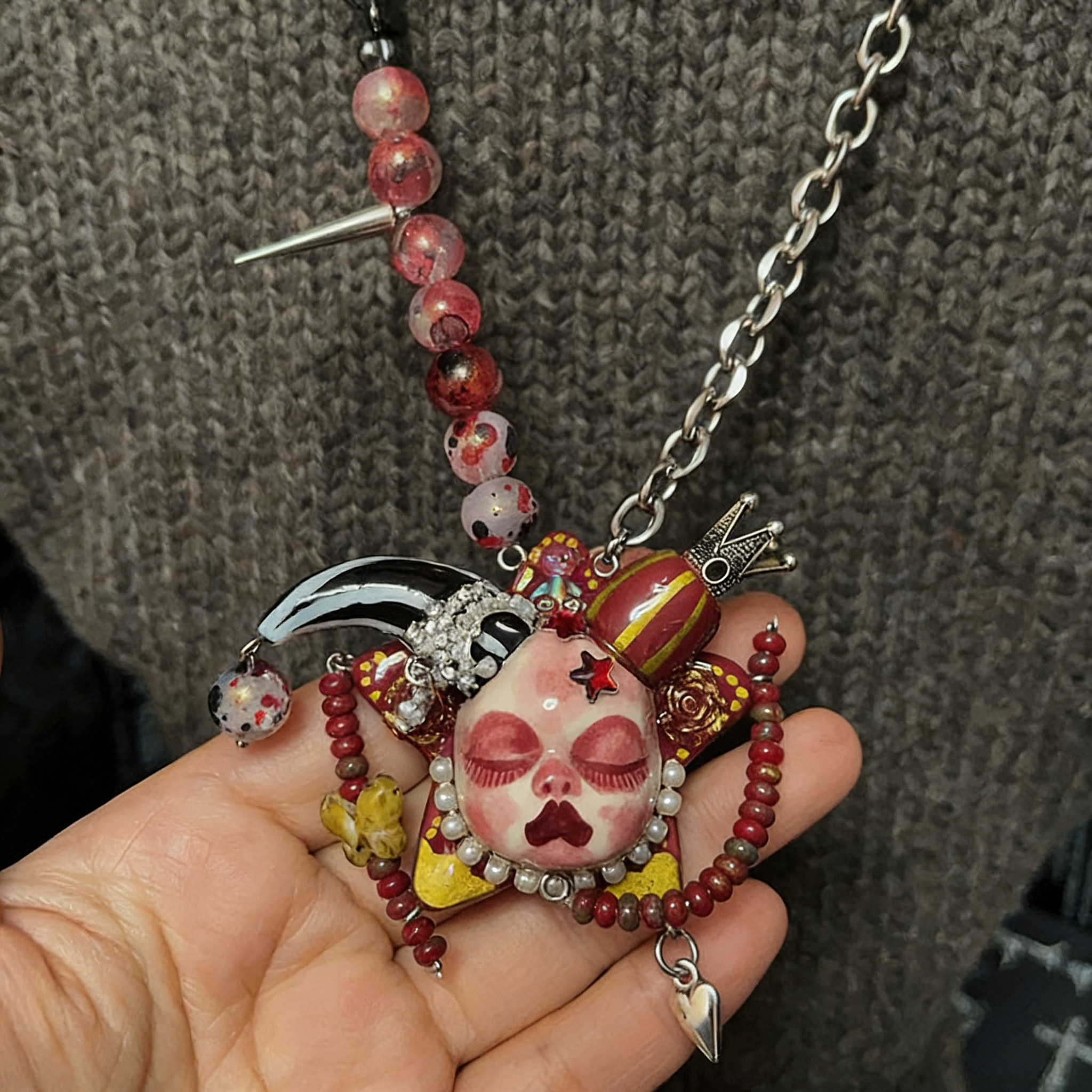 Crimson Circus Nightmare Necklace
