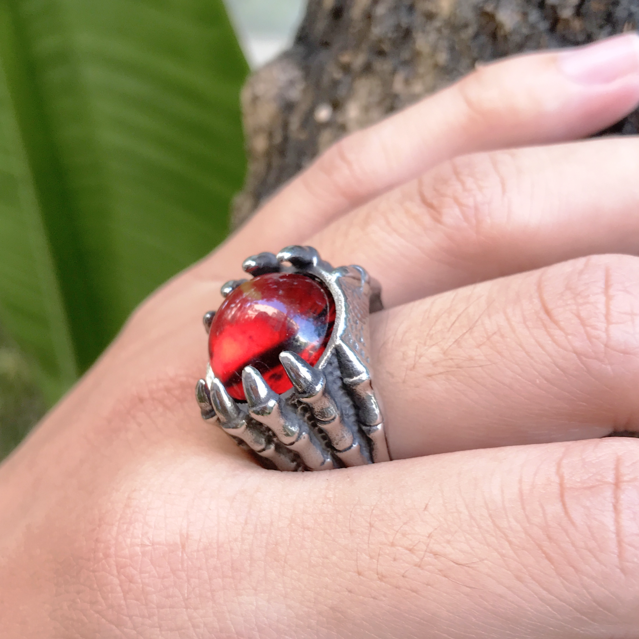 Dragon Eye Claw Stainless Steel Ring