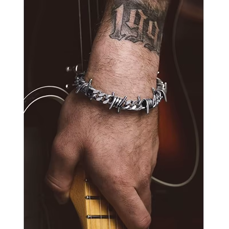 Barbed Wire Stainless Steel Bracelet