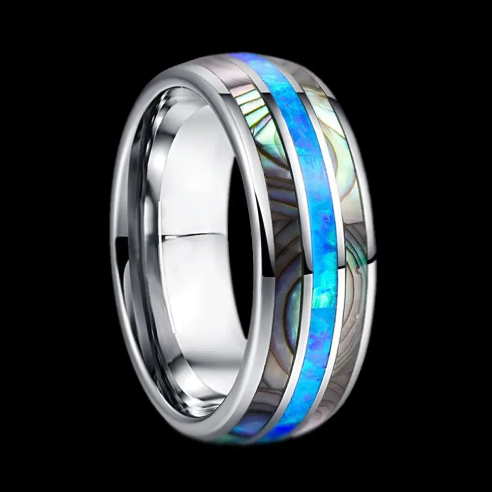 Abalone Shell Opal Ring - Vrafi Jewelry