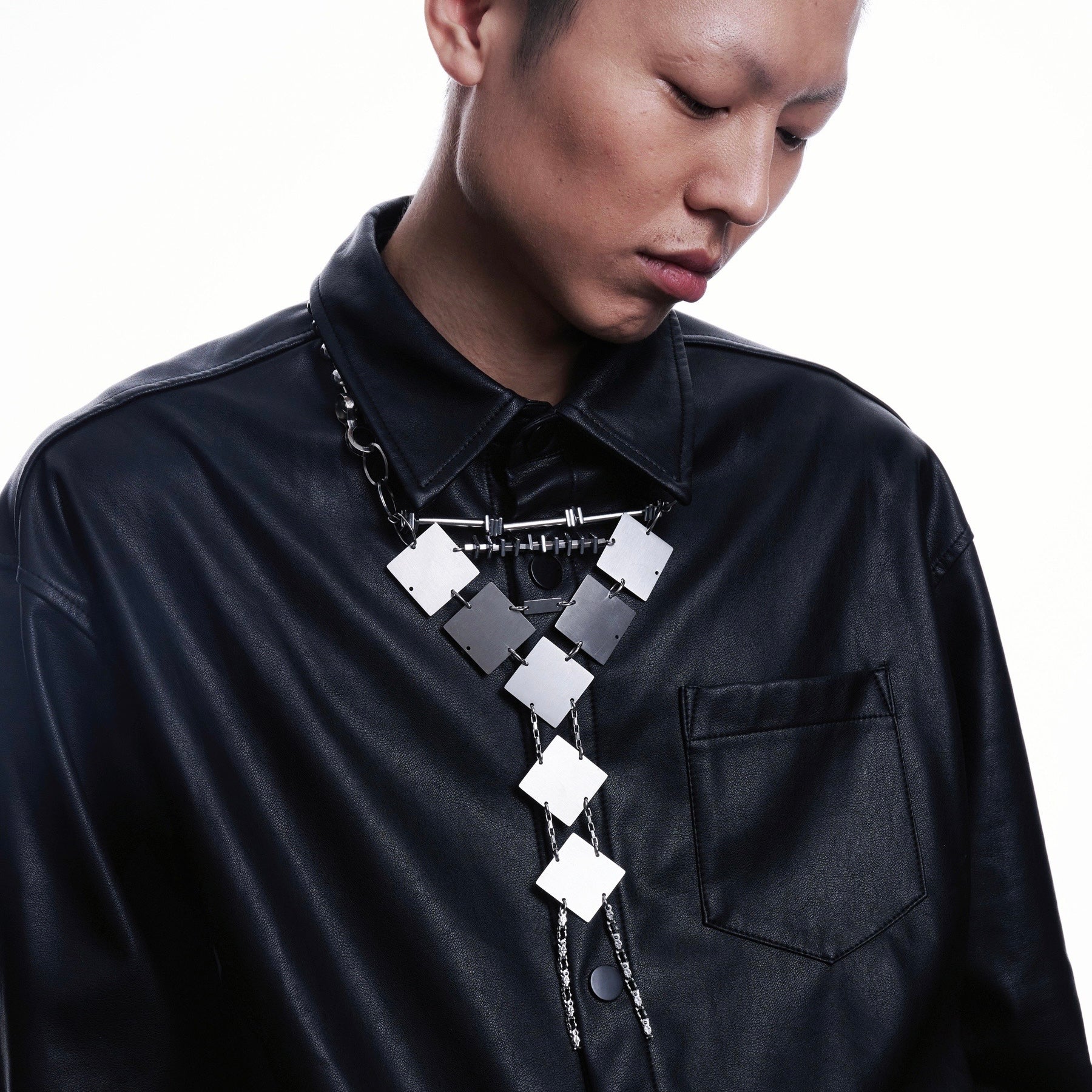 All-titanium Steel Diamond Tie Chain