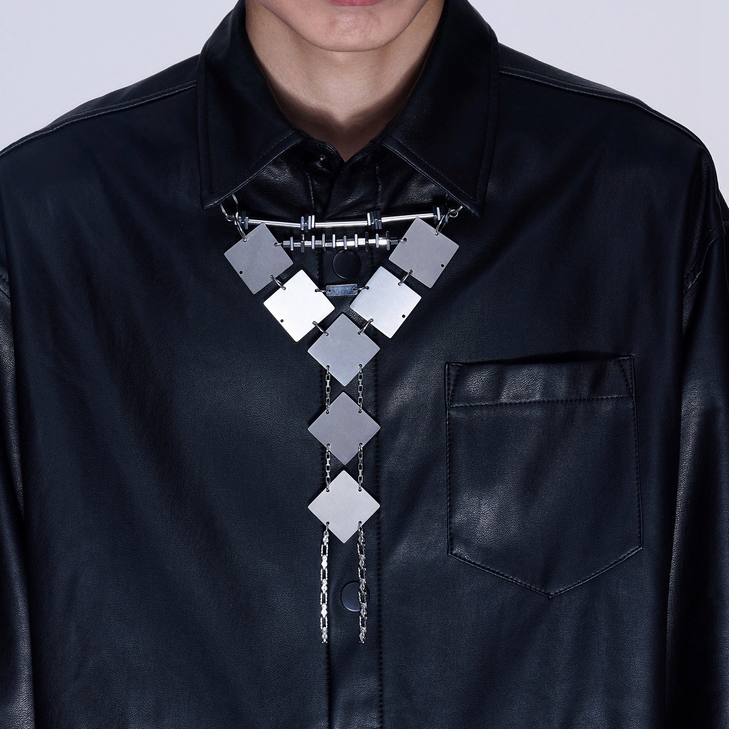 All-titanium Steel Diamond Tie Chain