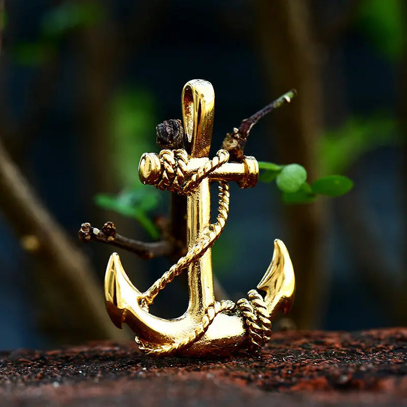 Anchor Stainless Steel Pendant - Vrafi Jewelry