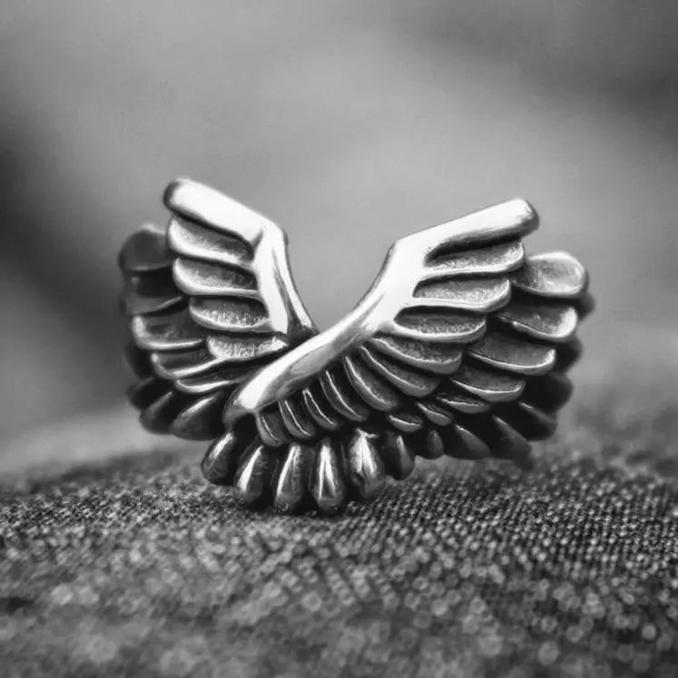 Angel Wing Stainless Steel Ring - Vrafi Jewelry