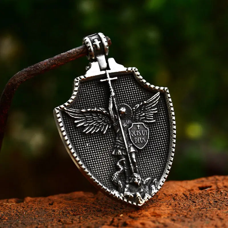 Archangel St. Michael Stainless Steel Pendant - Vrafi Jewelry