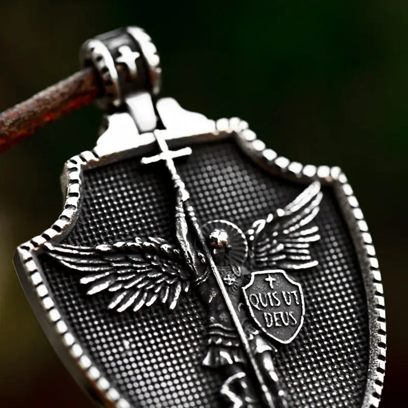 Archangel St. Michael Stainless Steel Pendant - Vrafi Jewelry