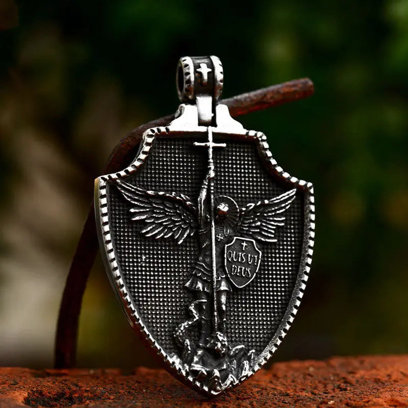 Archangel St. Michael Stainless Steel Pendant - Vrafi Jewelry