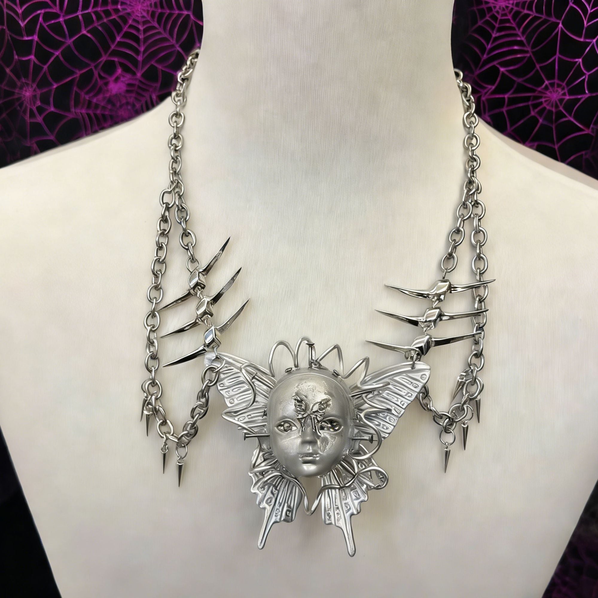 Mechanical Wind Butterfly Necklace