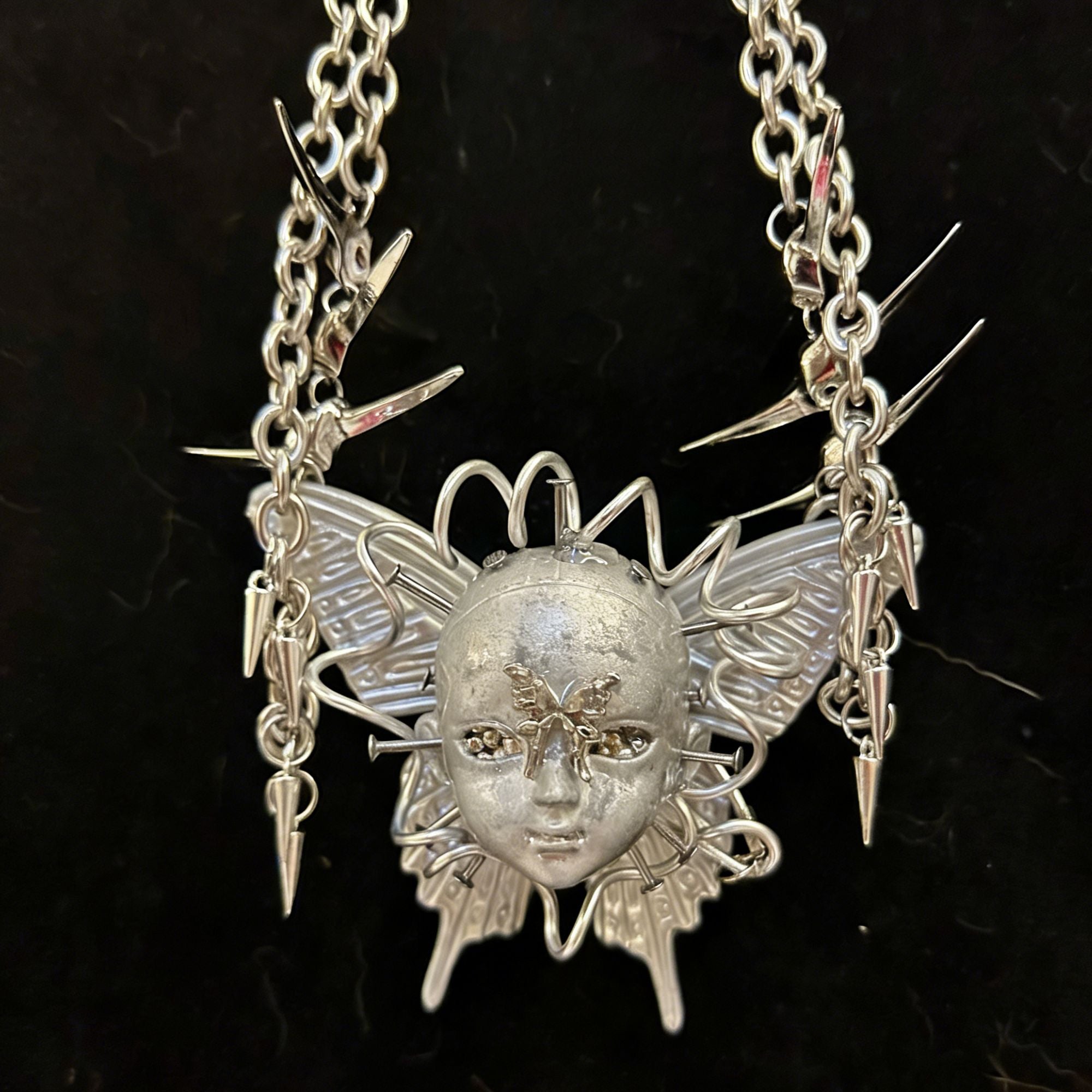 Mechanical Wind Butterfly Necklace