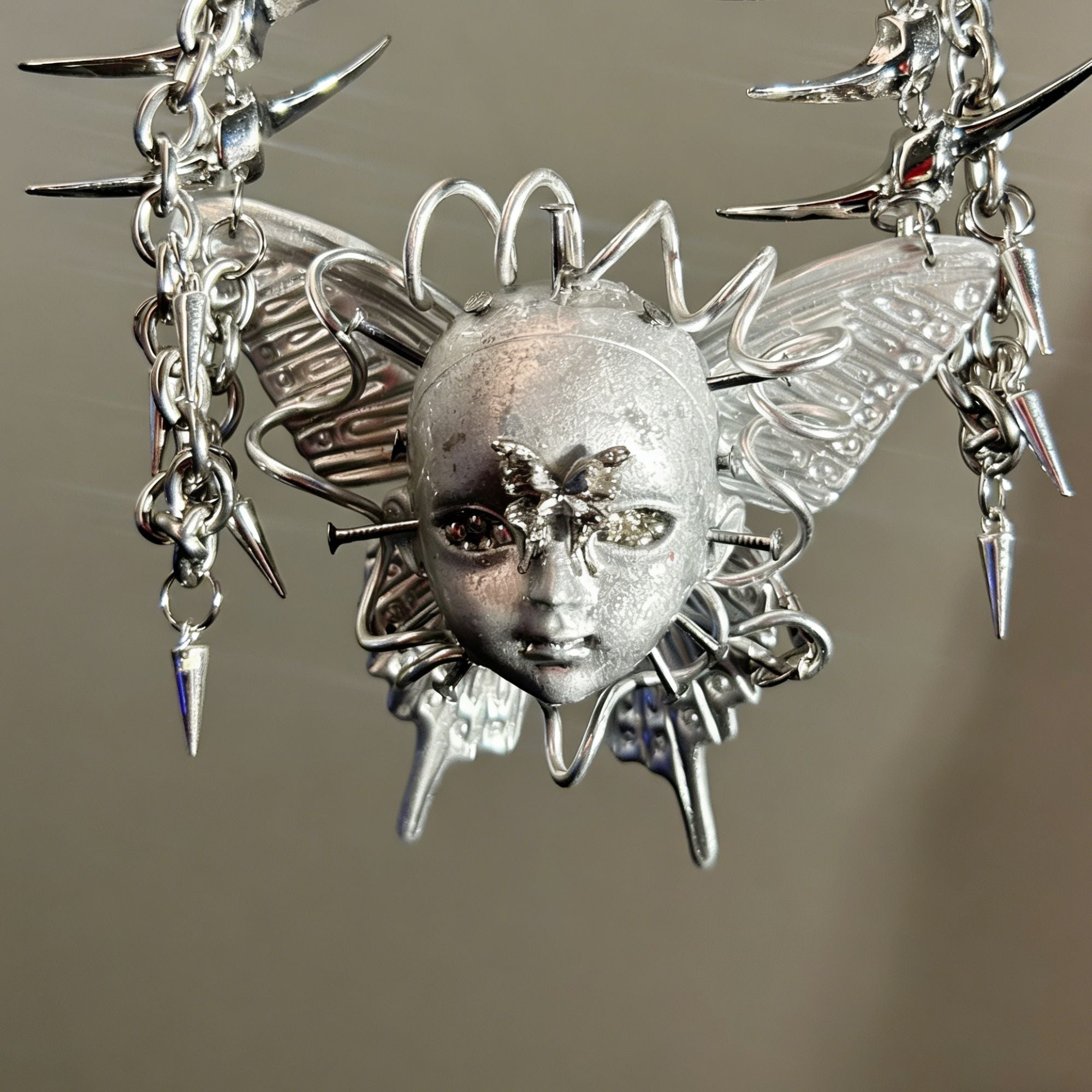 Mechanical Wind Butterfly Necklace