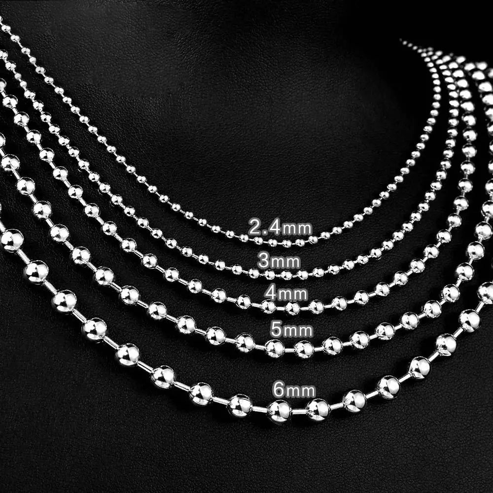 Ball Bead Chain Stainless Steel Necklace VRAFI