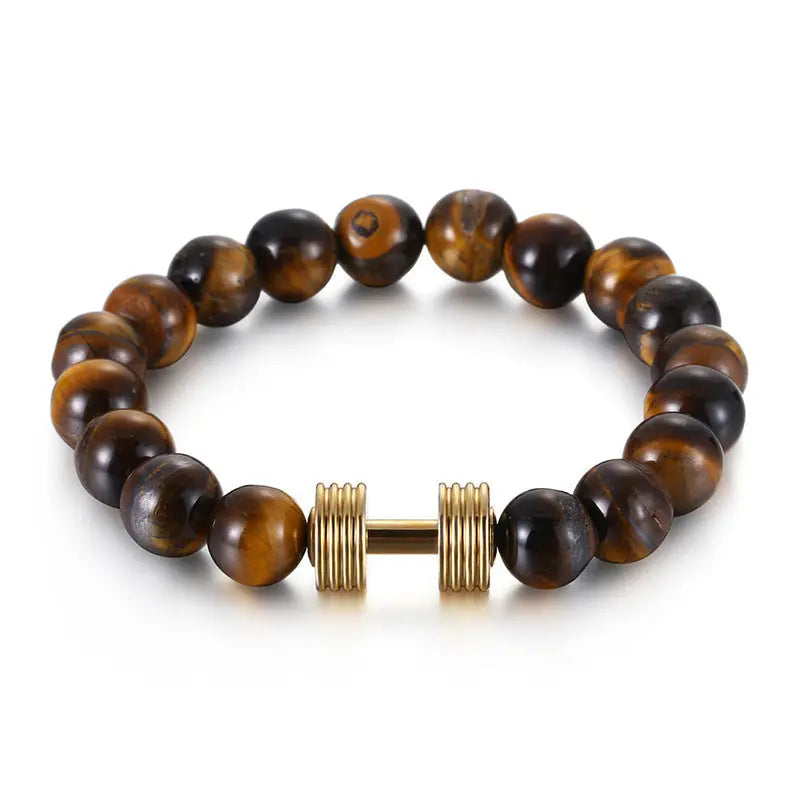 Beaded Tiger Eye Bracelet Lava Rock Bracelet, Stress Relief Vrafi Jewelry