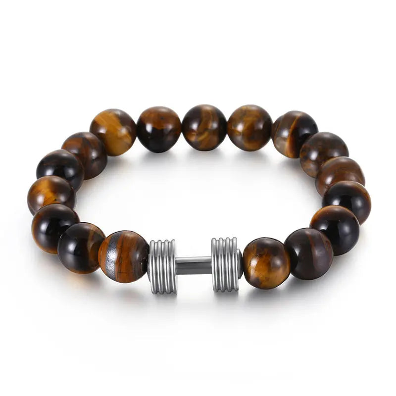 Beaded Tiger Eye Bracelet Lava Rock Bracelet, Stress Relief Vrafi Jewelry