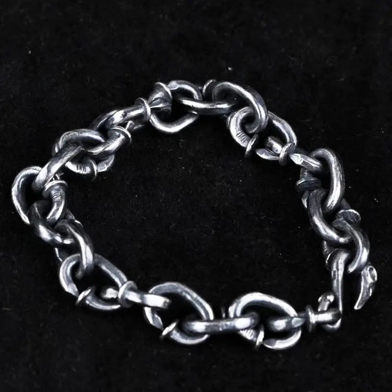 Bending Nails Heavy Sterling Silver Bracelet VRAFI