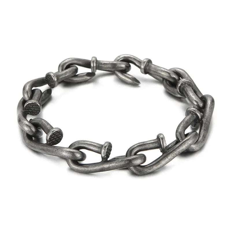 Bending Nails Stainless Steel Bracelet - Vrafi Jewelry