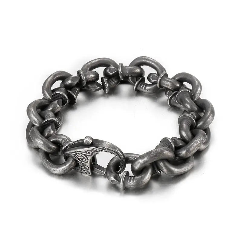 Bent Nails Heavy Stainless Steel Bracelet VRAFI