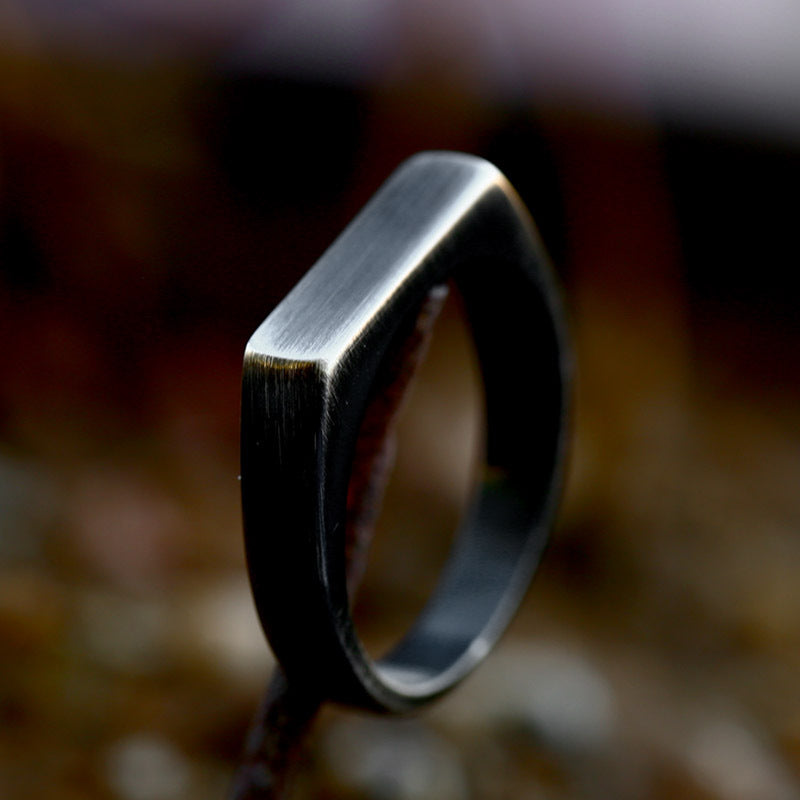 Biker Creativity Simple Stainless Steel Ring-Vrafi Jewelry