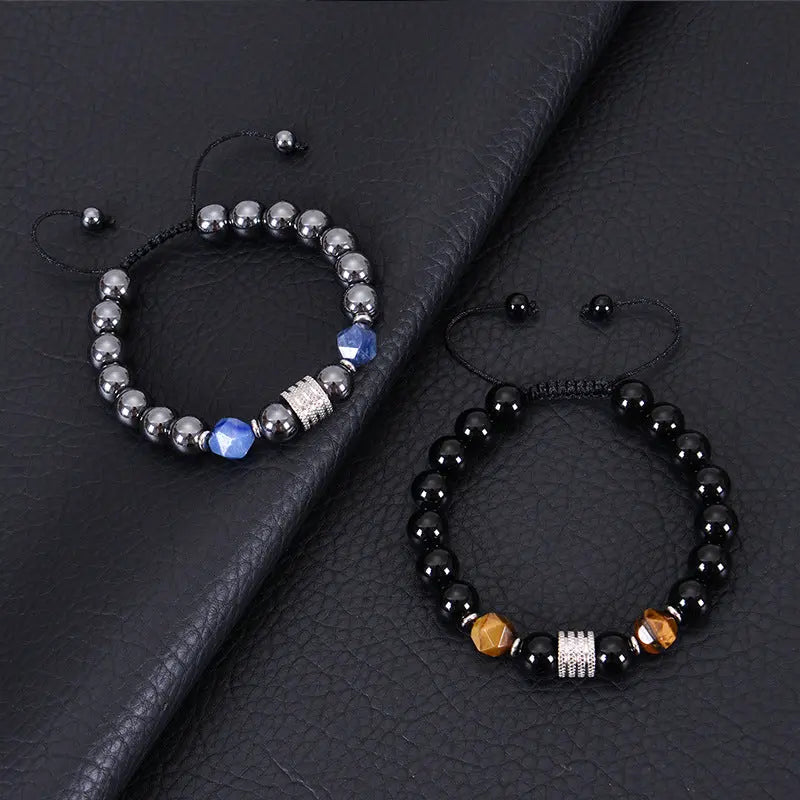 Black Magnet Braided Bracelet Vrafi Jewelry