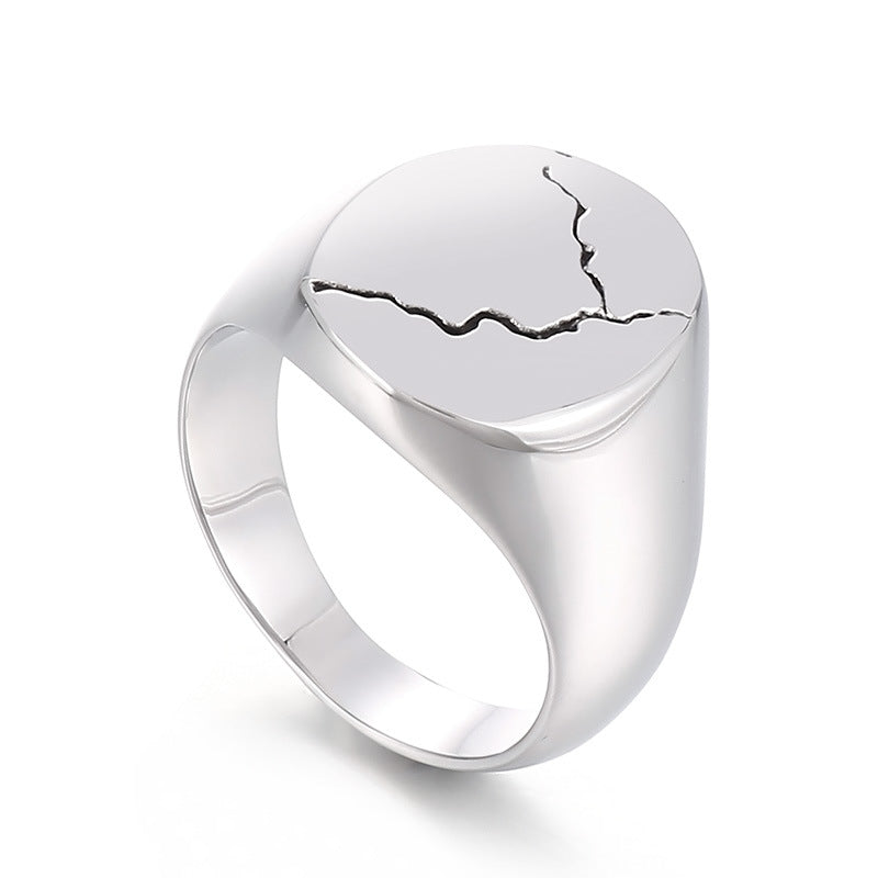 Bague en acier inoxydable en forme de corps 3D