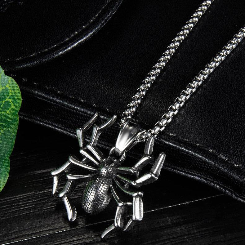 Bold Punk Spider Men's Necklace