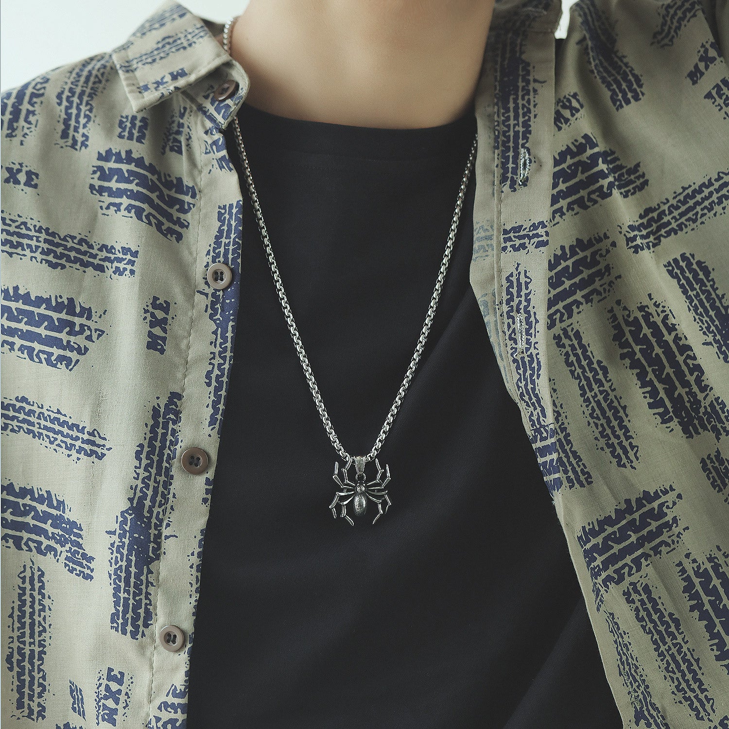 Bold Punk Spider Men's Necklace