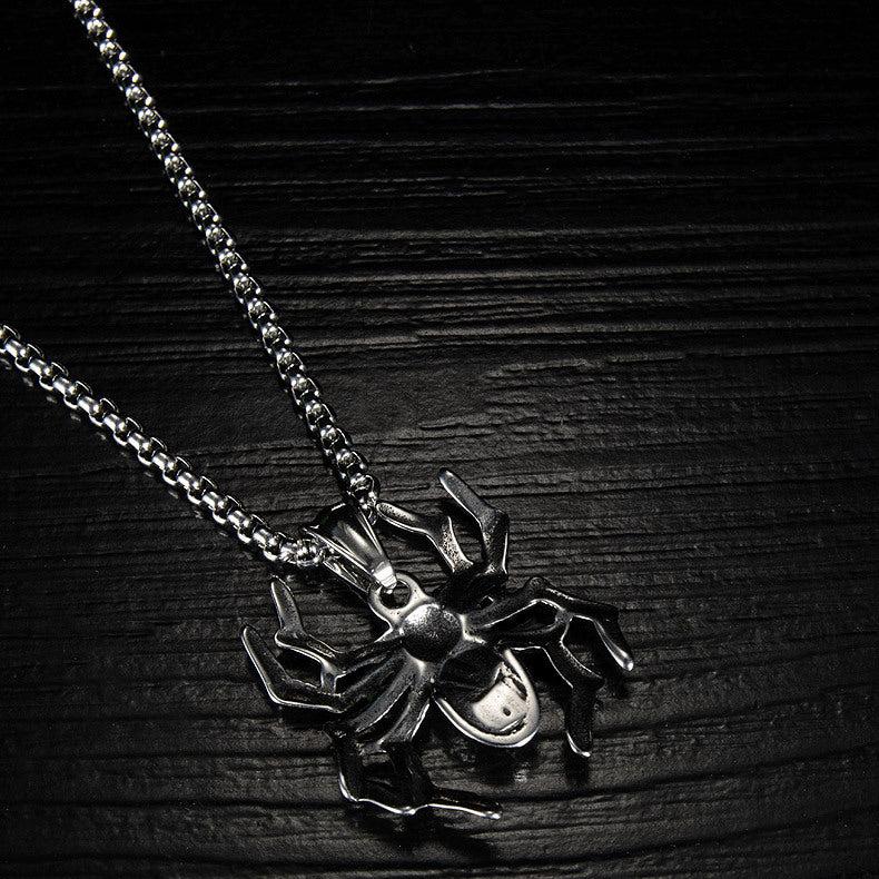 Bold Punk Spider Men's Necklace