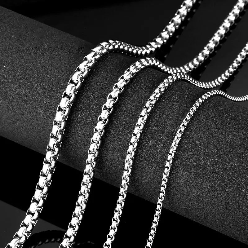 Box Chain Stainless Steel Necklace VRAFI