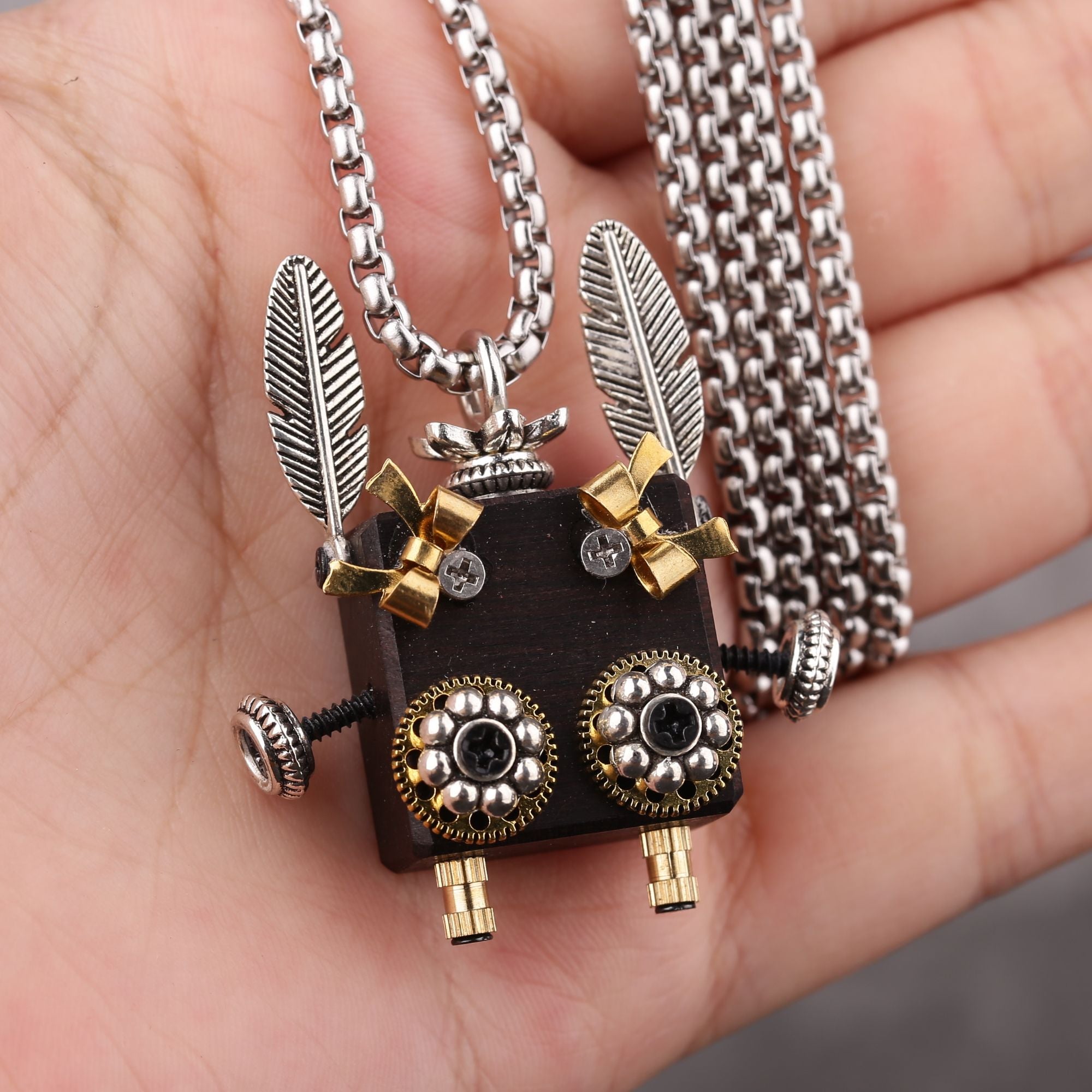 Collier en acier inoxydable avec chaîne cubaine