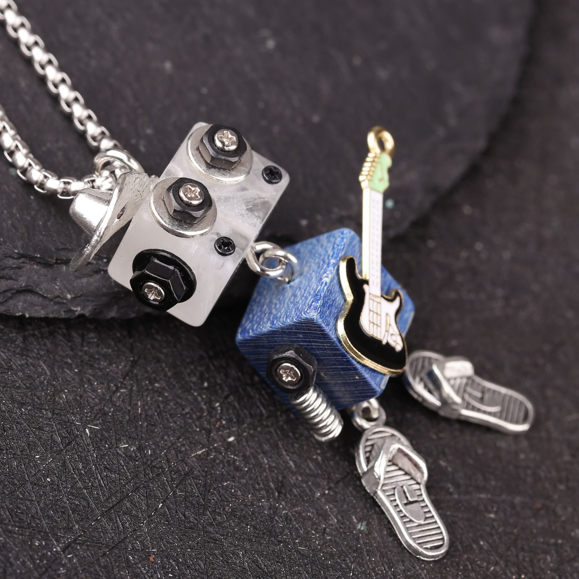 Collier en acier inoxydable avec chaîne cubaine