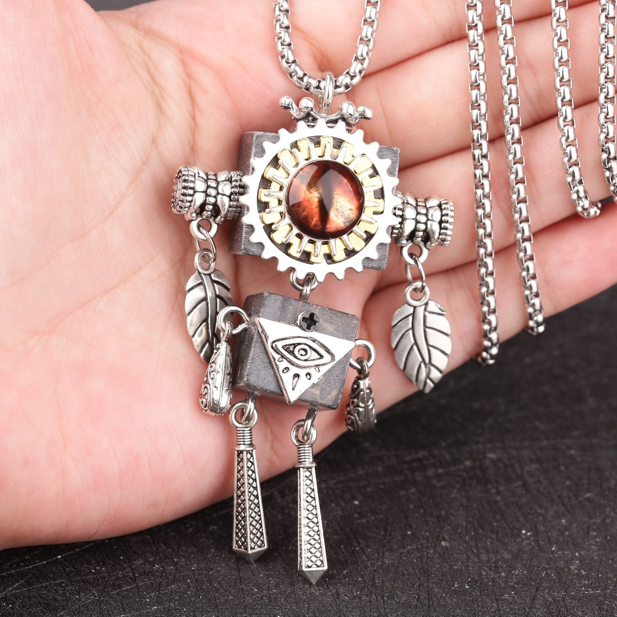 Collier en acier inoxydable avec chaîne cubaine