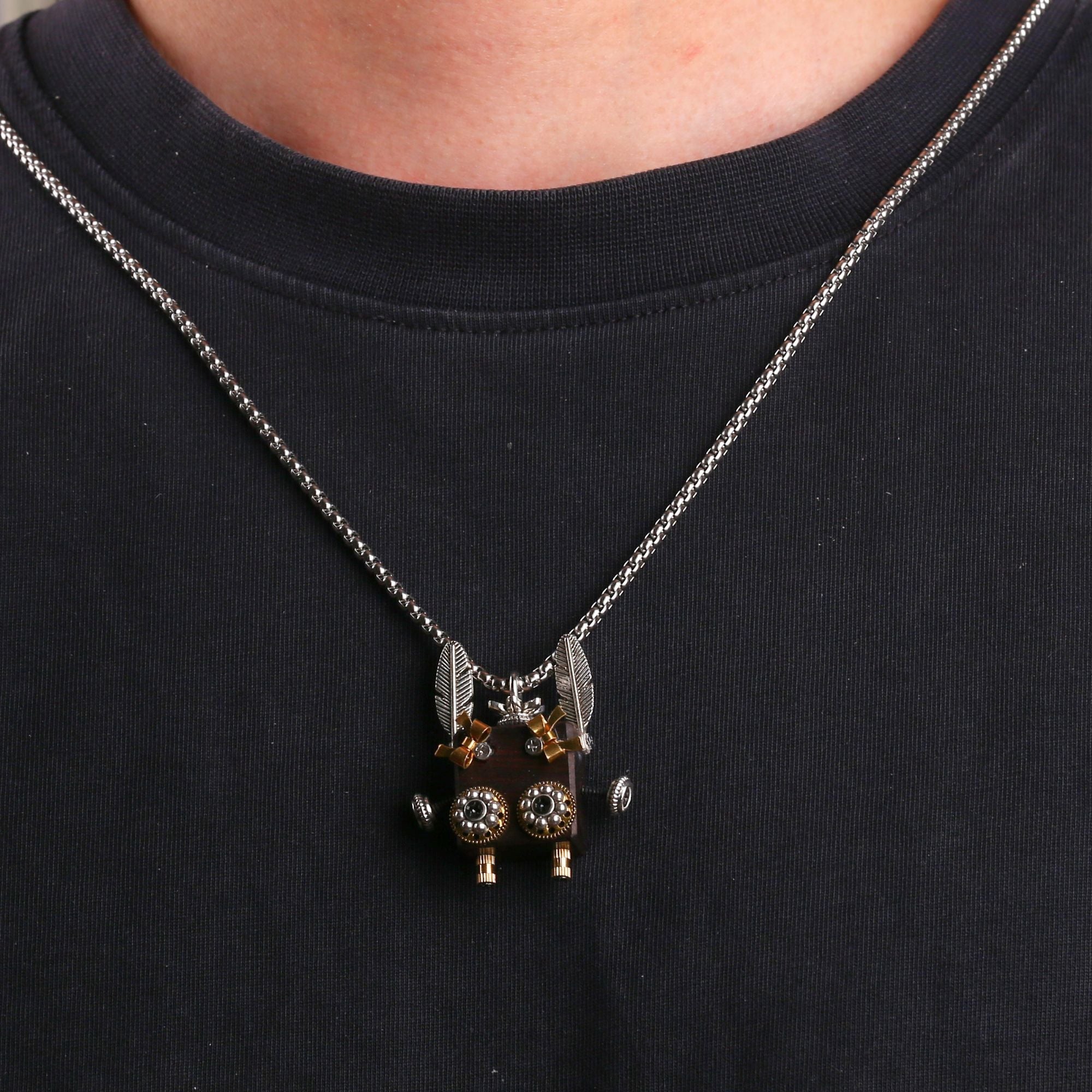 Collier en acier inoxydable avec chaîne cubaine
