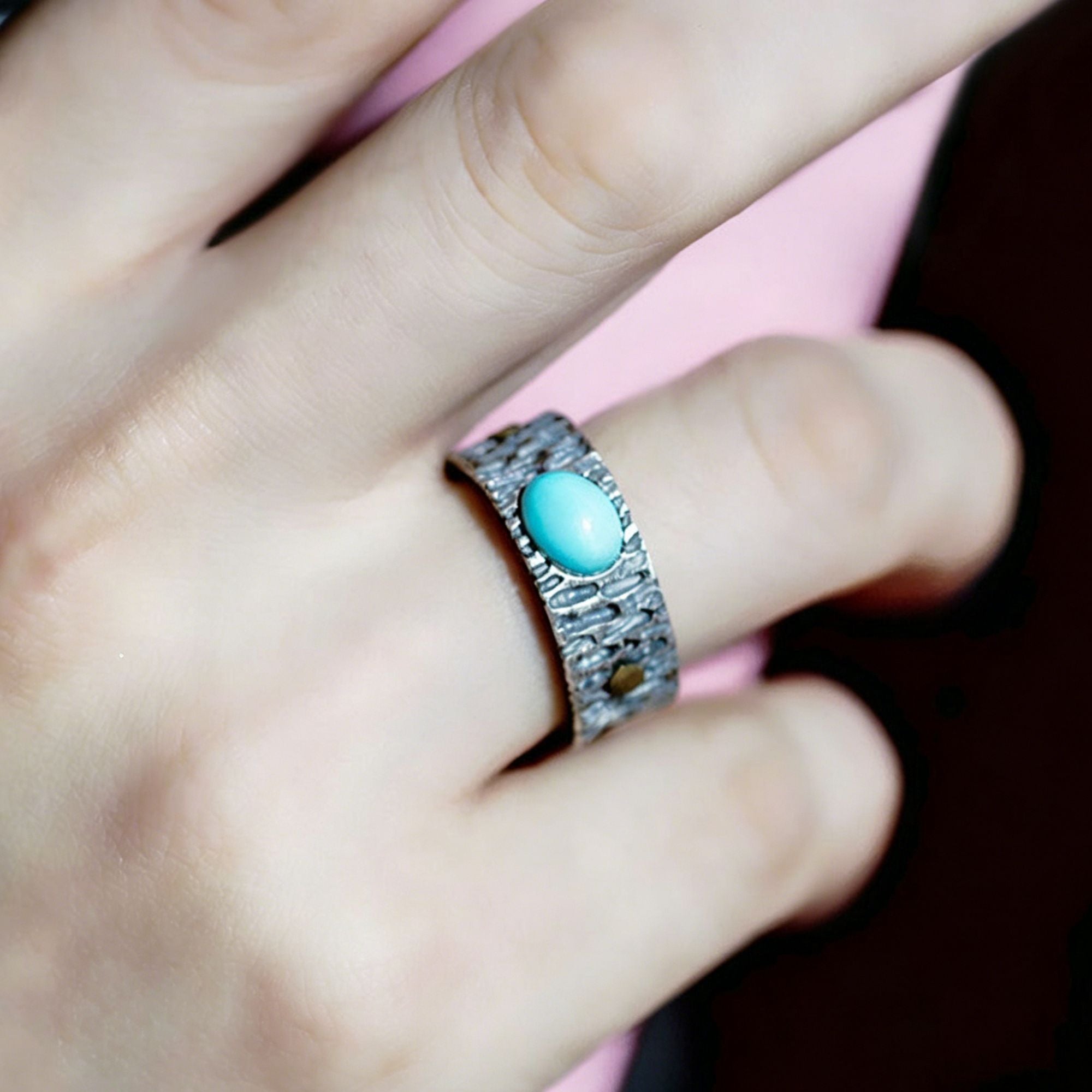 Bague en acier inoxydable en forme de corps 3D