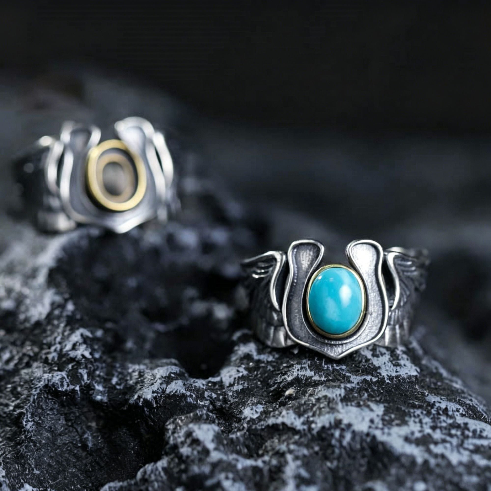Bague en acier inoxydable en forme de corps 3D