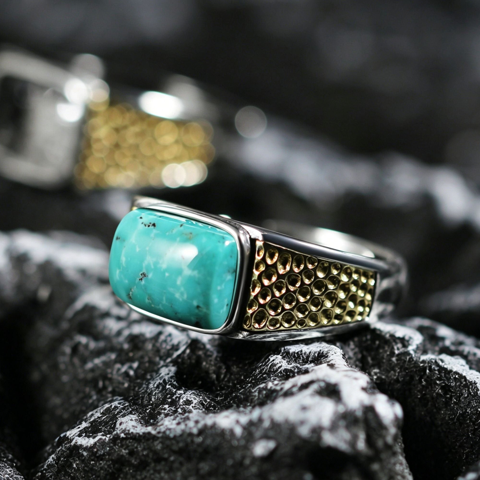 Bague en acier inoxydable en forme de corps 3D