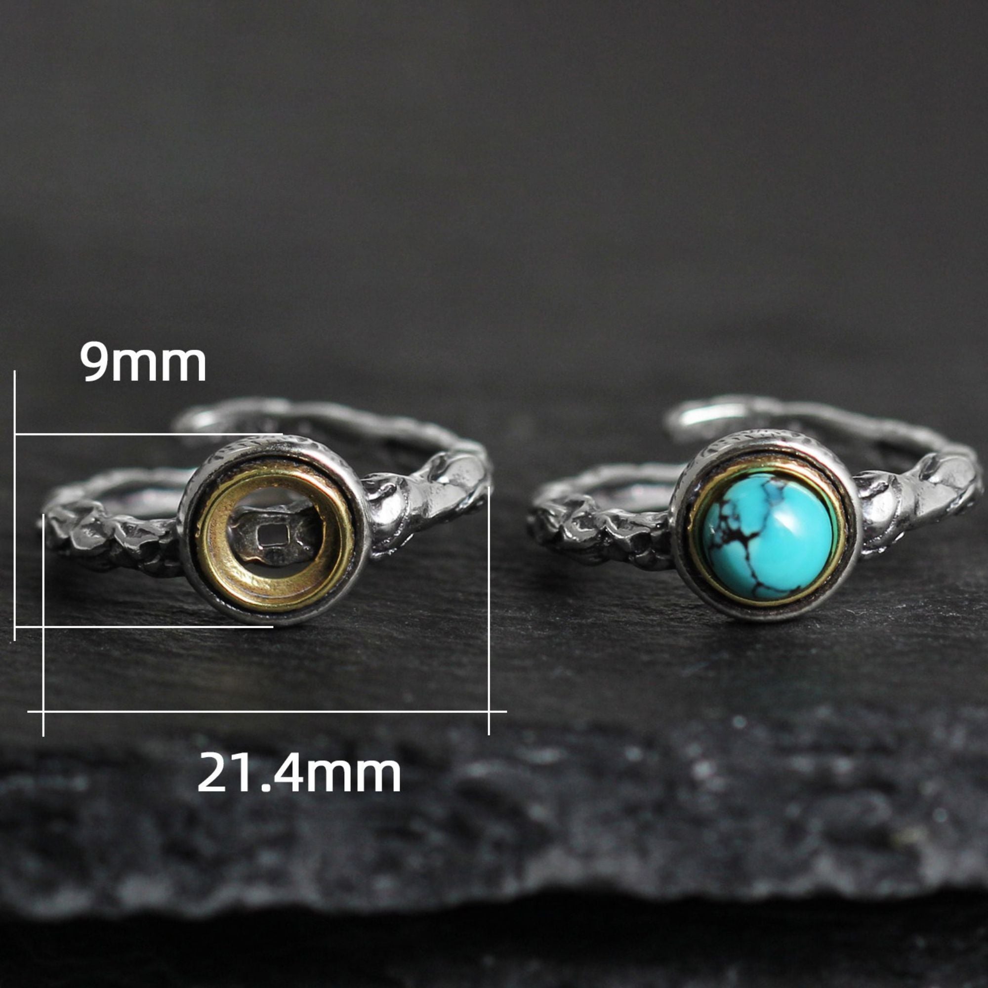 Bague en acier inoxydable en forme de corps 3D