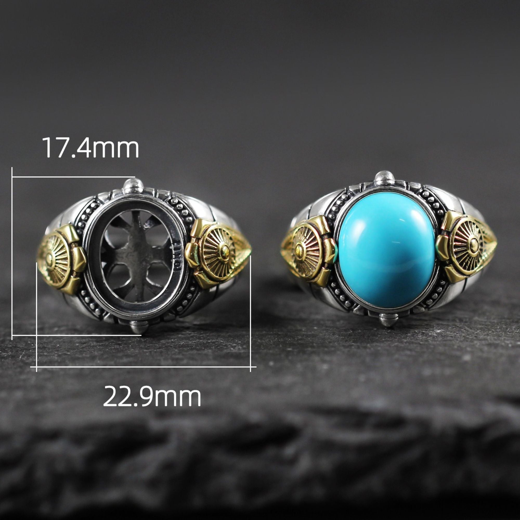Anello in acciaio inossidabile a forma di corpo 3D