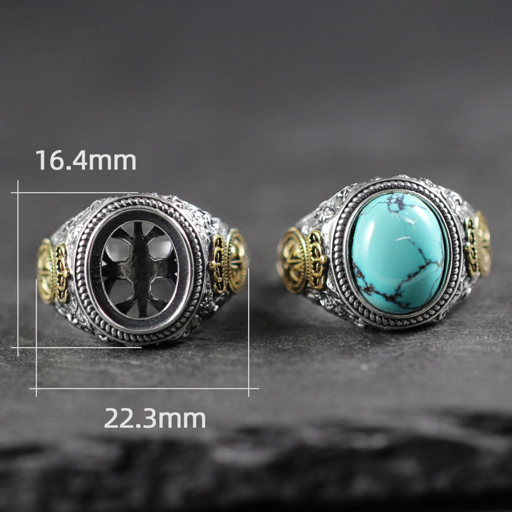 Anello in acciaio inossidabile a forma di corpo 3D