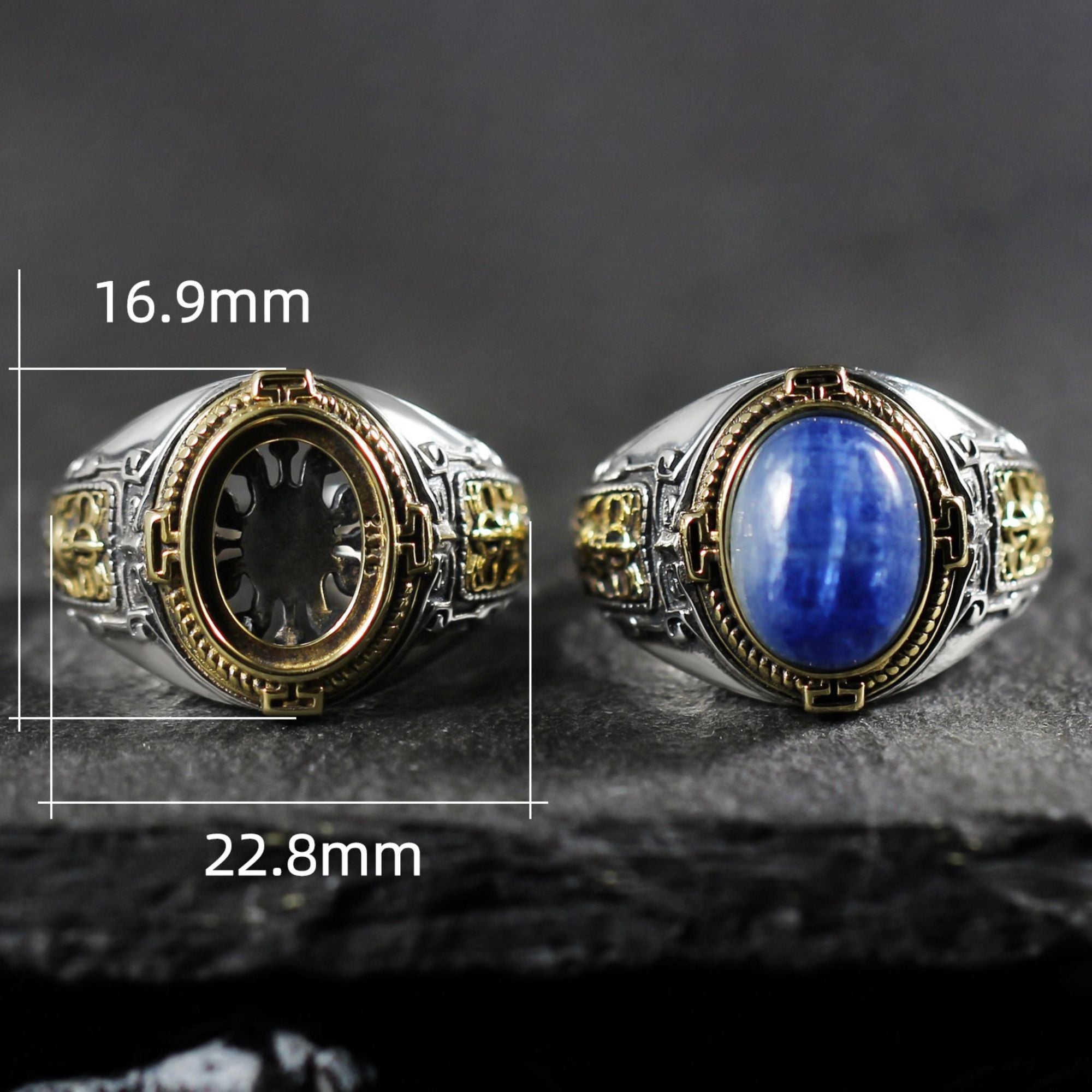Round Cabochon Turquoise 925 Sterling Silver Ring