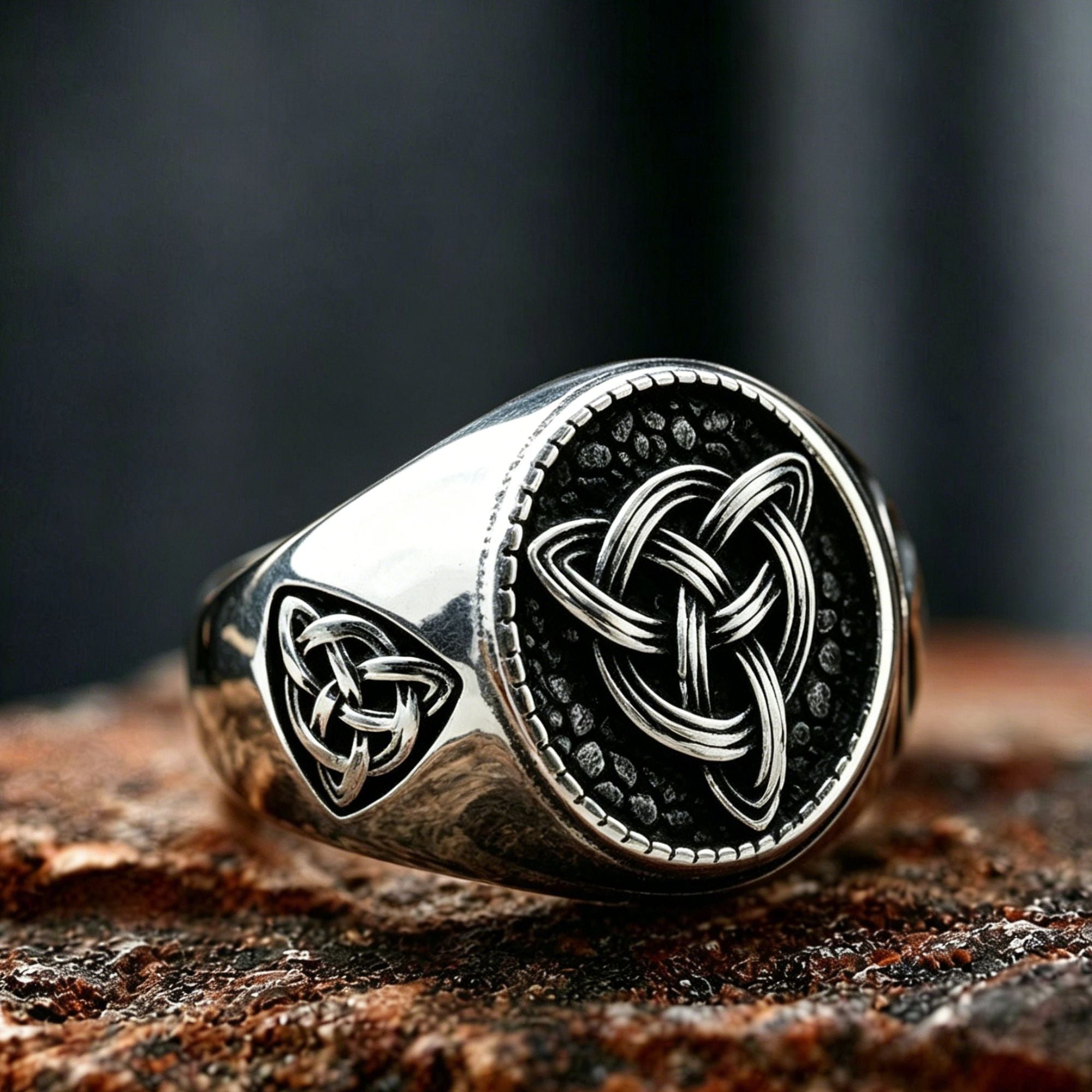 Celtic Trinity Knot Stainless Steel Ring
