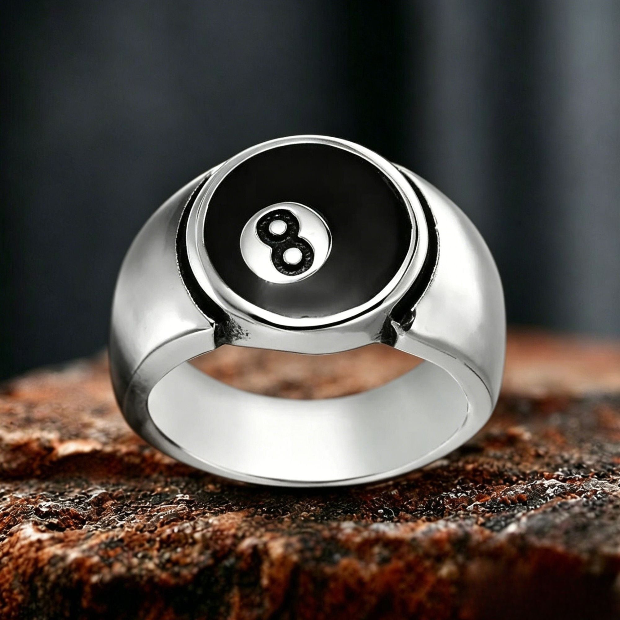 Billiard No. 8 Stainless Steel Ring