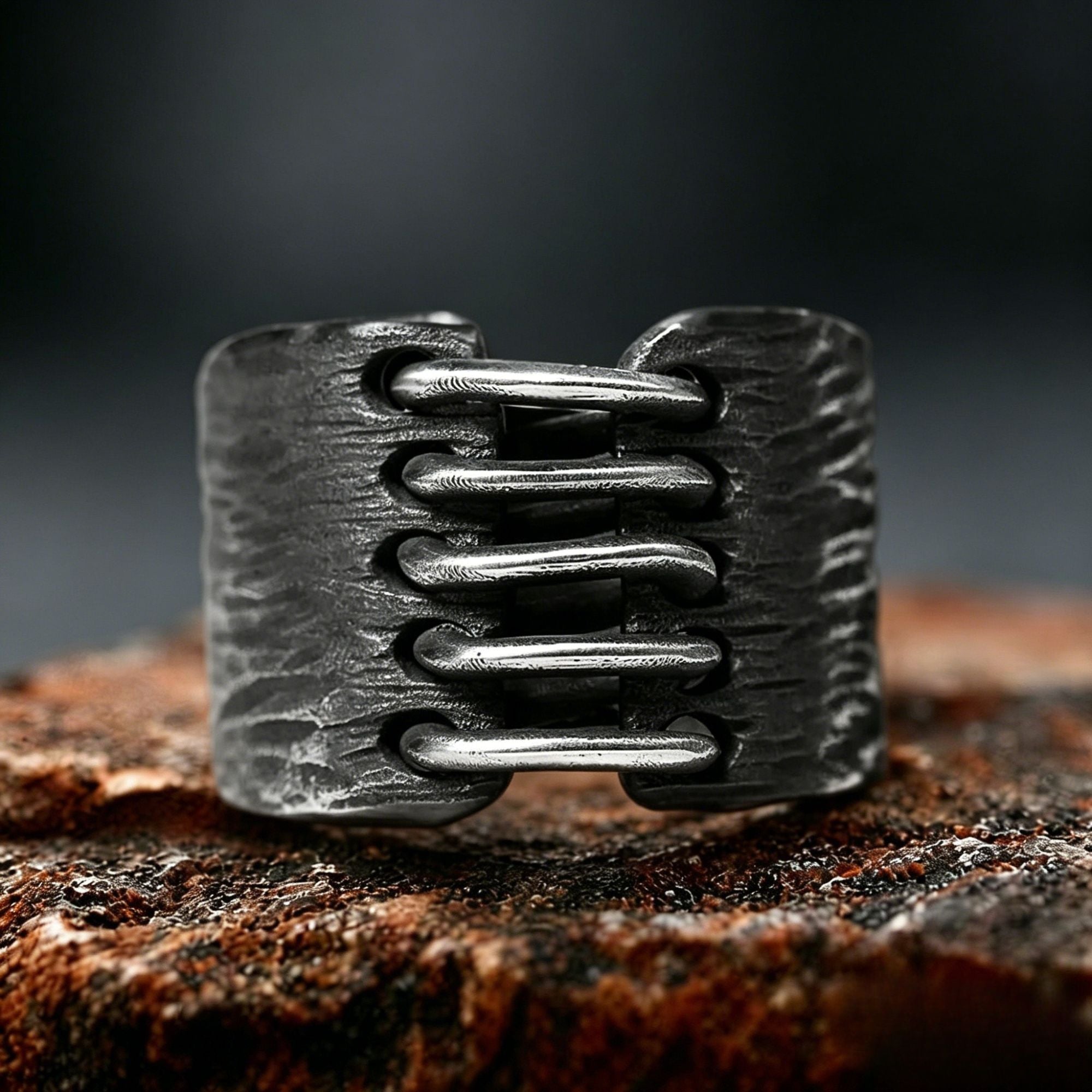 Simple Stainless Steel Viking Ring