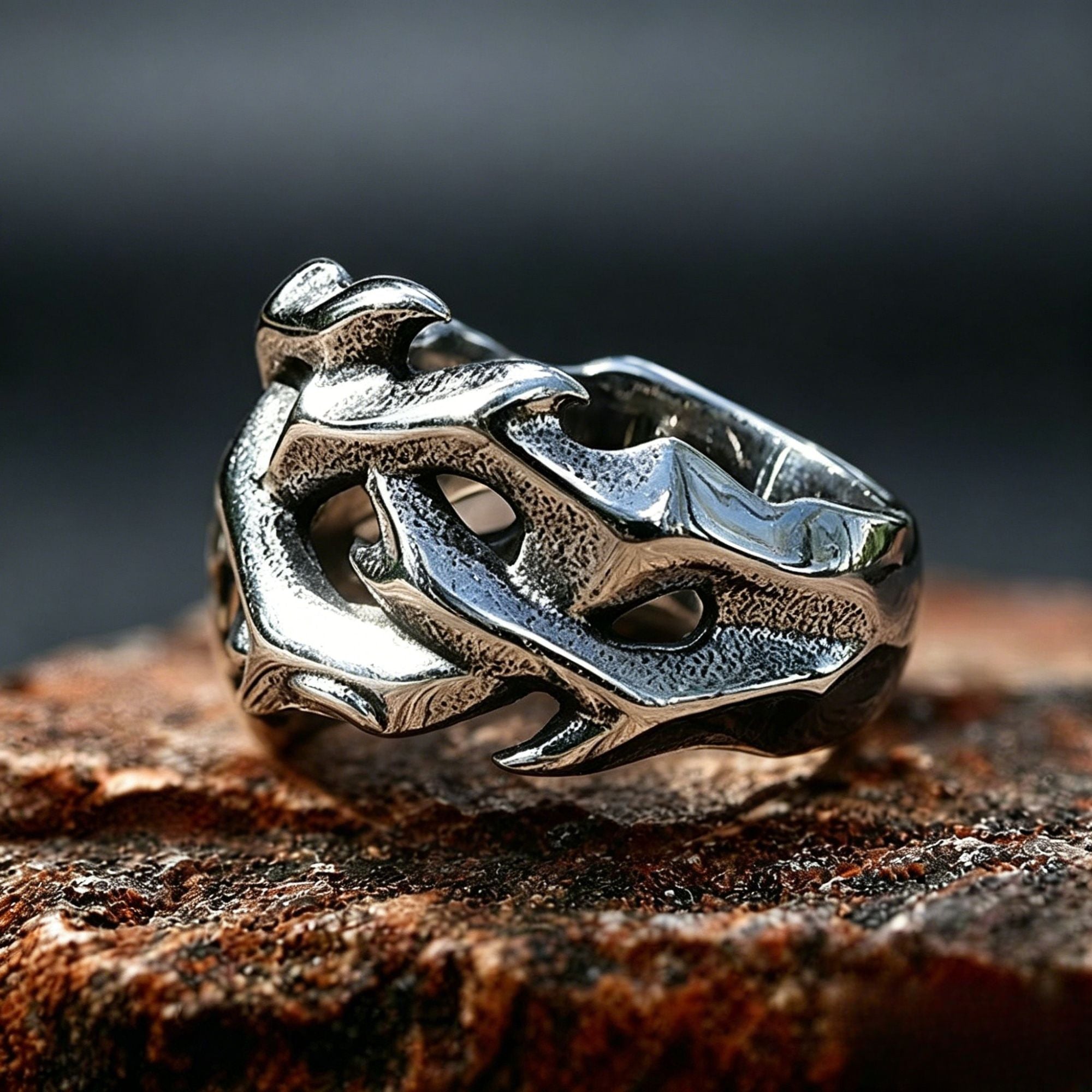 Thorny Stainless Steel Ring