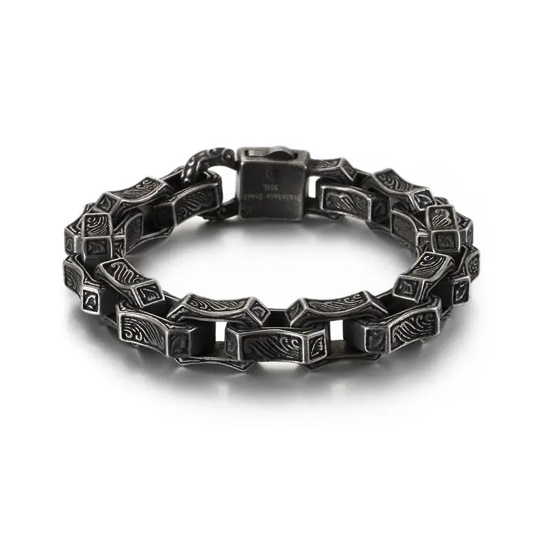 Carved Motorcycle Stainless Steel Bracelet VRAFI