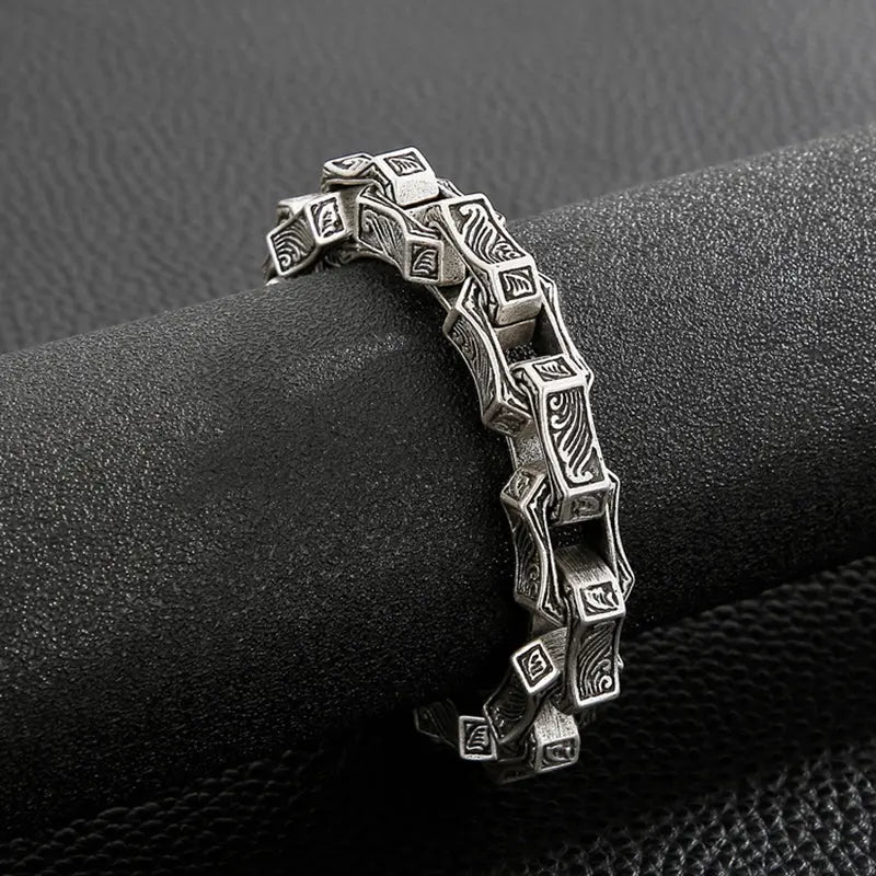 Carved Motorcycle Stainless Steel Bracelet VRAFI