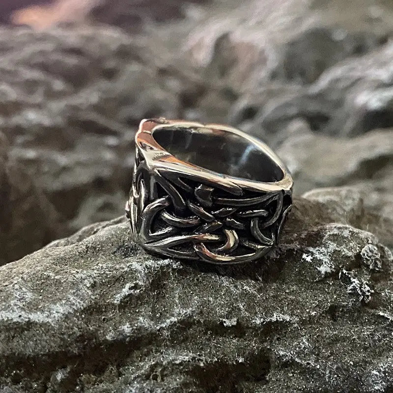 Celtic Knot Stainless Steel Band Ring - Vrafi Jewelry